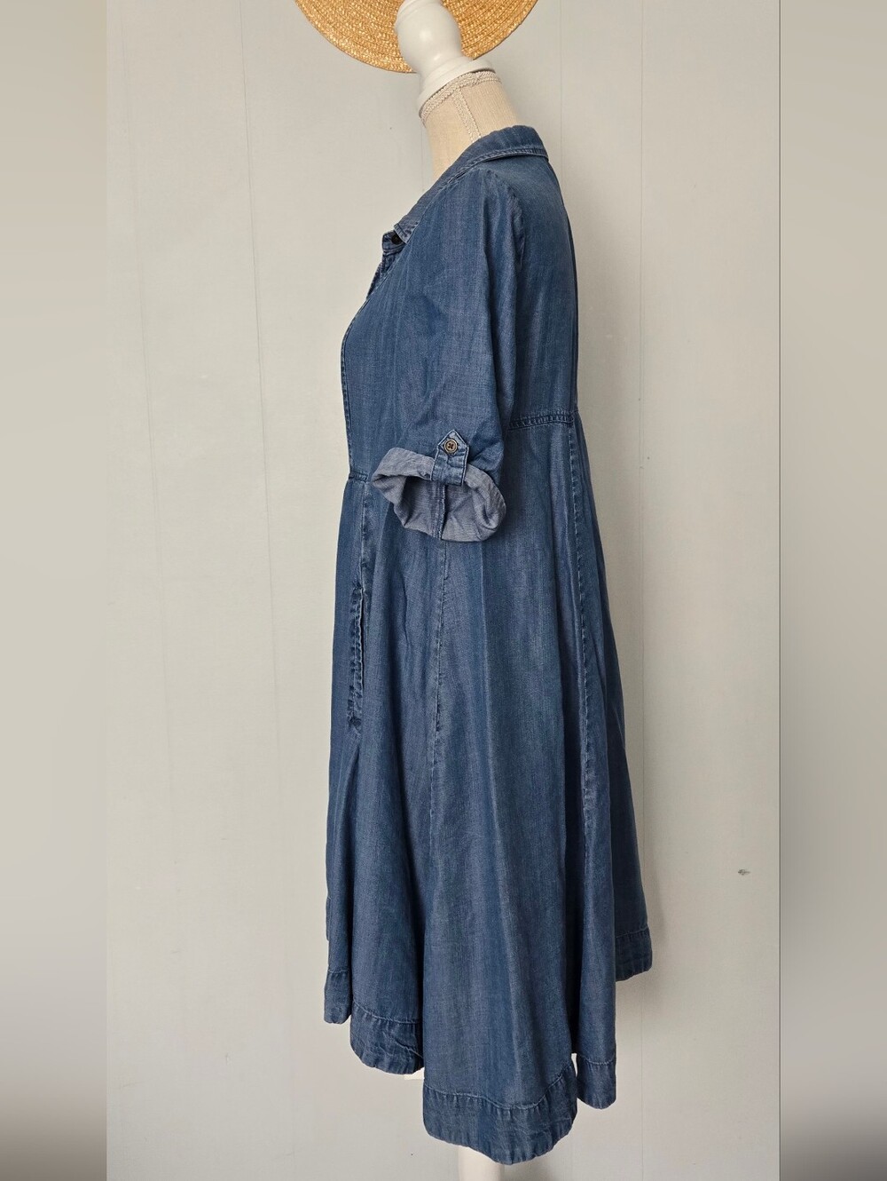 Chelsea & Theodore Light Blue Denim Top - Picture 3 of 5